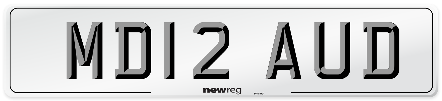 MD12 AUD Number Plate from New Reg